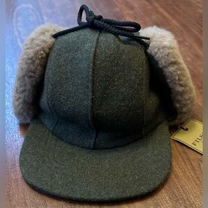 Filson Double Mackinaw Cap Forest Green/Acorn MiUSA Various Sizes
